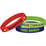 Rise of the Teenage Mutant Ninja Turtles Wristbands for Birthday Party Favours, 6-pk Front_Elevated