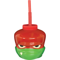 Rise of the Teenage Mutant Ninja Turtles Raphael Cup with Straw Front_Flat