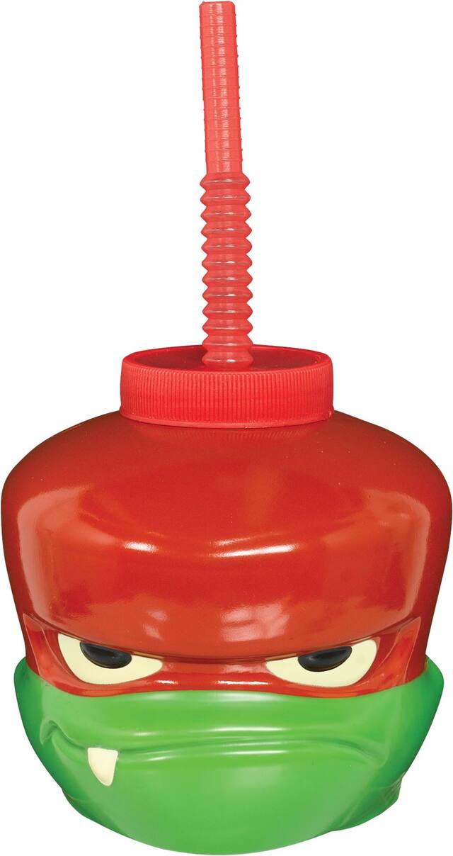 Rise of the Teenage Mutant Ninja Turtles Raphael Cup with Straw Front_Flat
