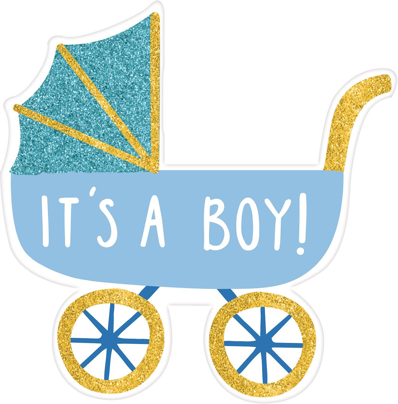 It's a Boy Photo Booth Kit, 21-pc Front_Flat
