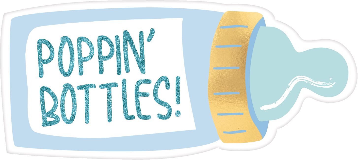 It's a Boy Photo Booth Kit, 21-pc Front_Flat