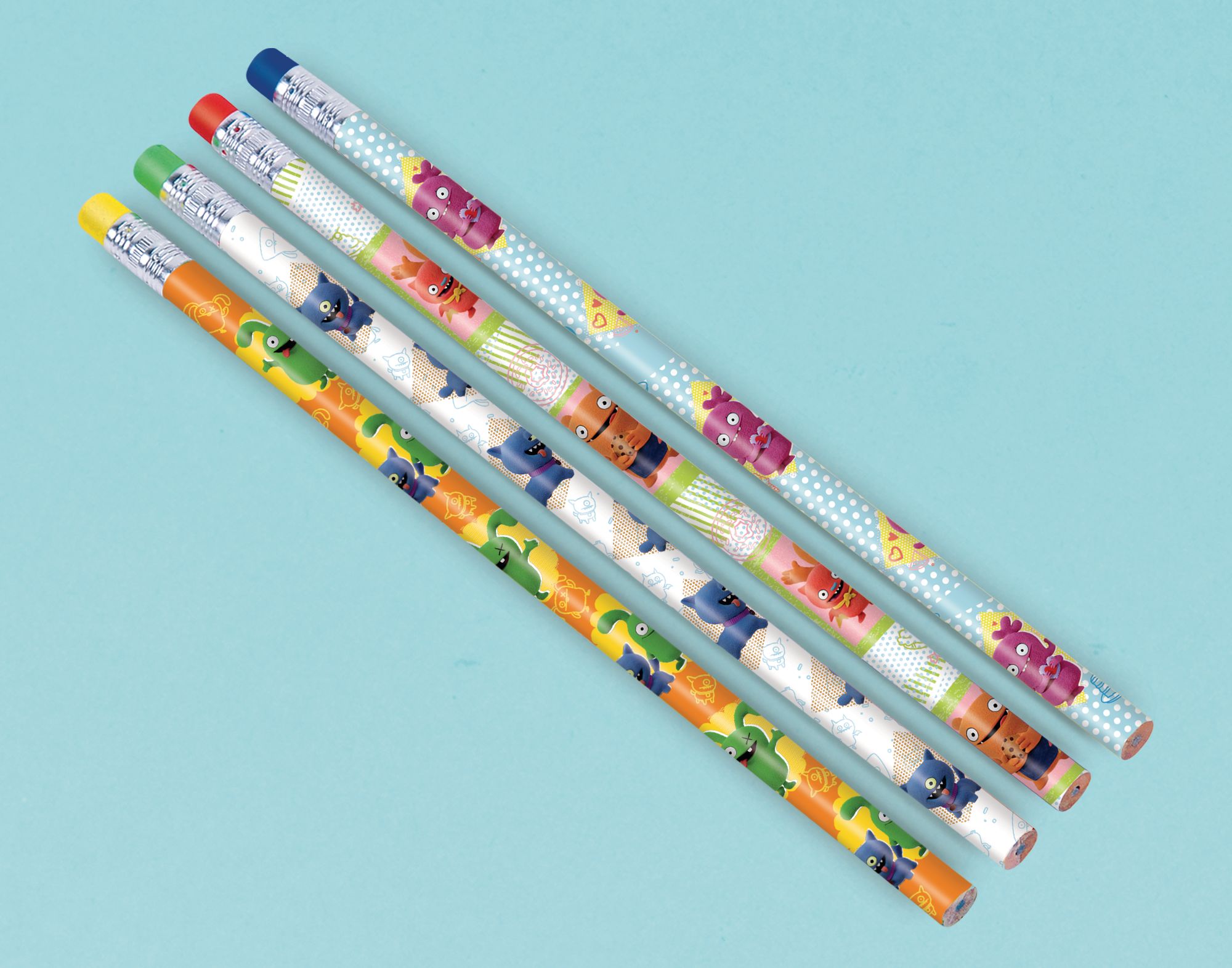 UglyDolls Pencils for Birthday Party Favours, 8-pk Overhead_Flat