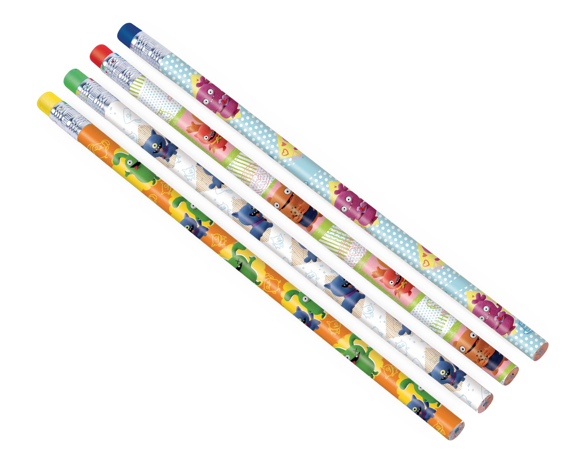 UglyDolls Pencils for Birthday Party Favours, 8-pk Overhead_Flat