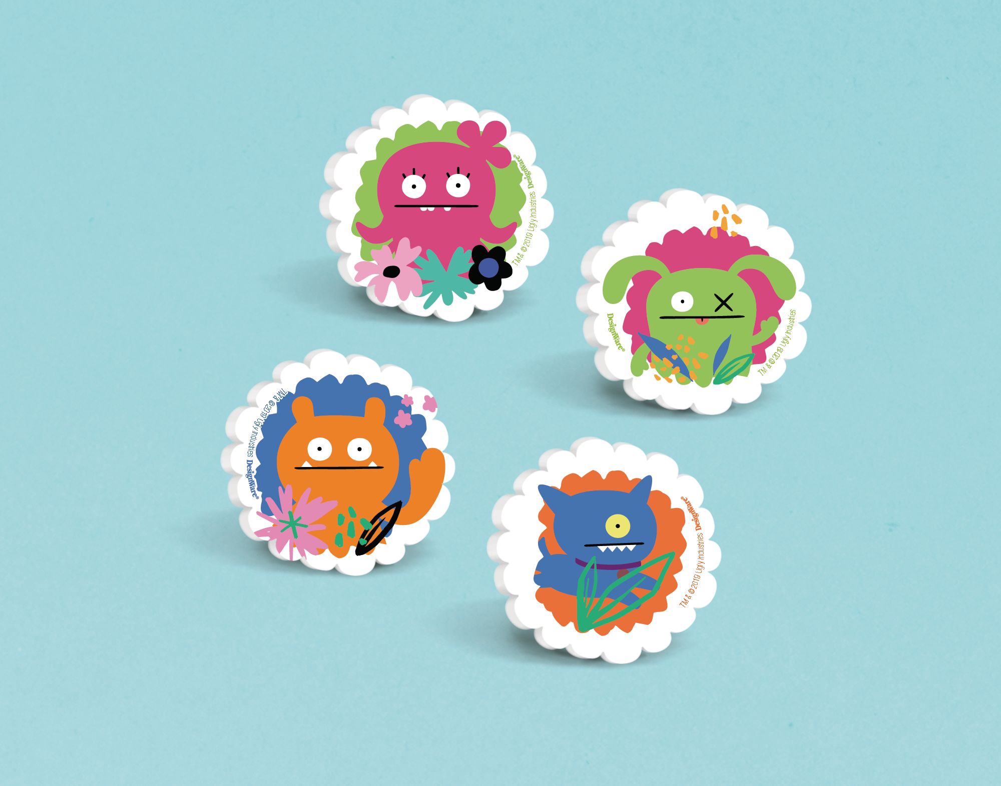 UglyDolls Erasers for Birthday Party Favours, 8-pk, Ages 4+ Front_Elevated