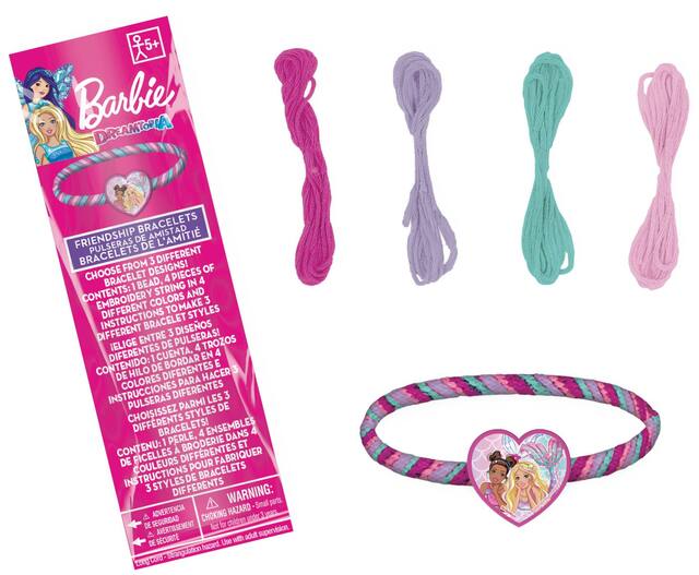 Bracelets d'amitié pour cadeaux-surprises d'anniversaire Barbie sirène, paq. 8 Composite_or_Mixed