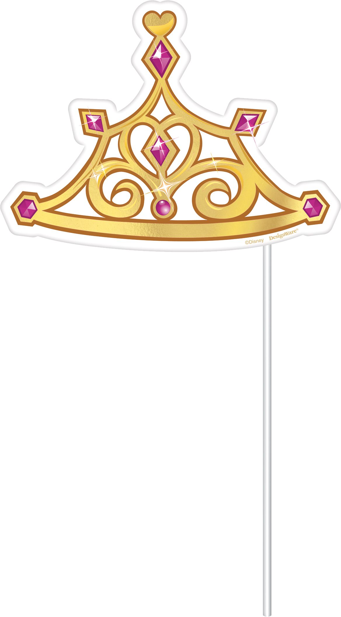 Disney Princess Once Upon A Time Photo Booth Sign Props, Multi-Coloured, 12-in, 13-pk, for Birthday Party Front_Flat