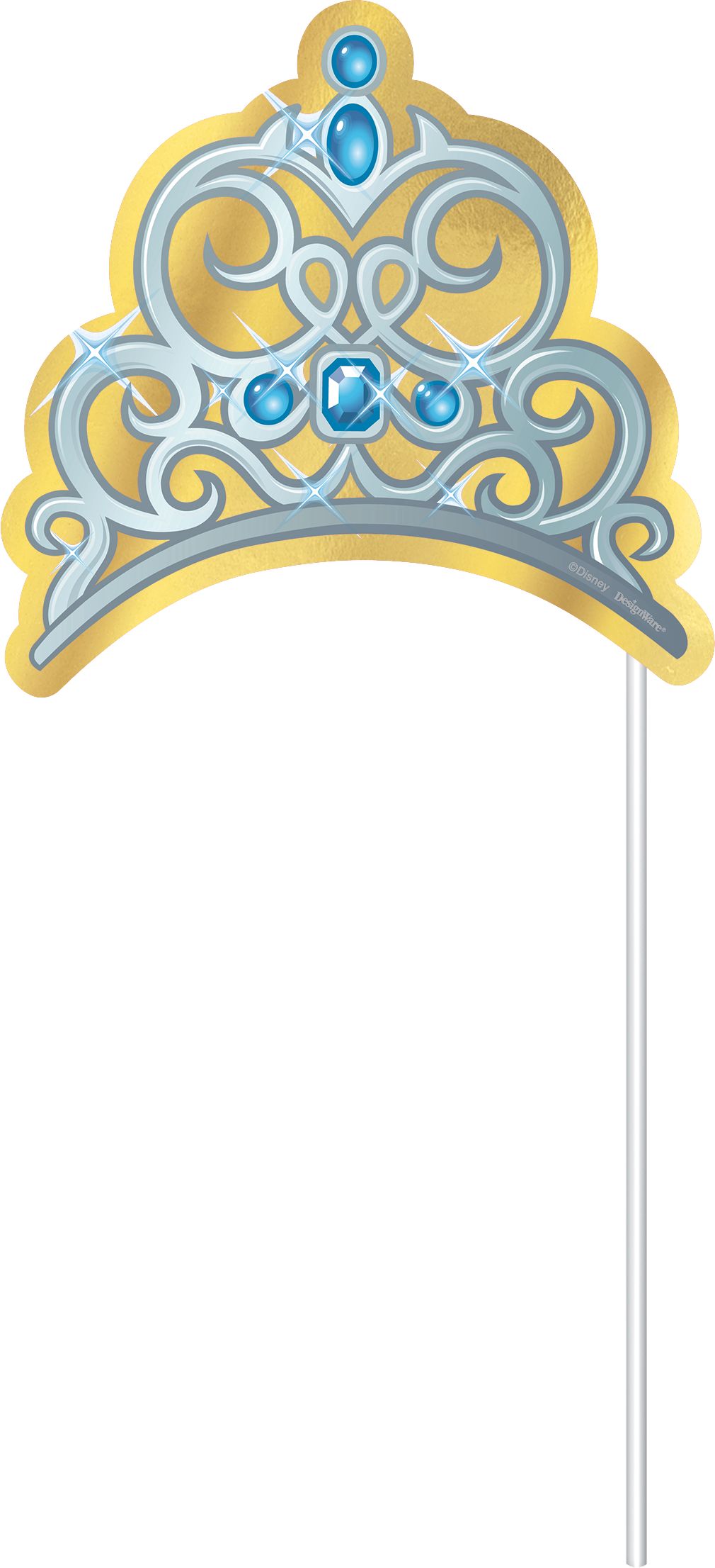 Disney Princess Once Upon A Time Photo Booth Sign Props, Multi-Coloured, 12-in, 13-pk, for Birthday Party Front_Flat