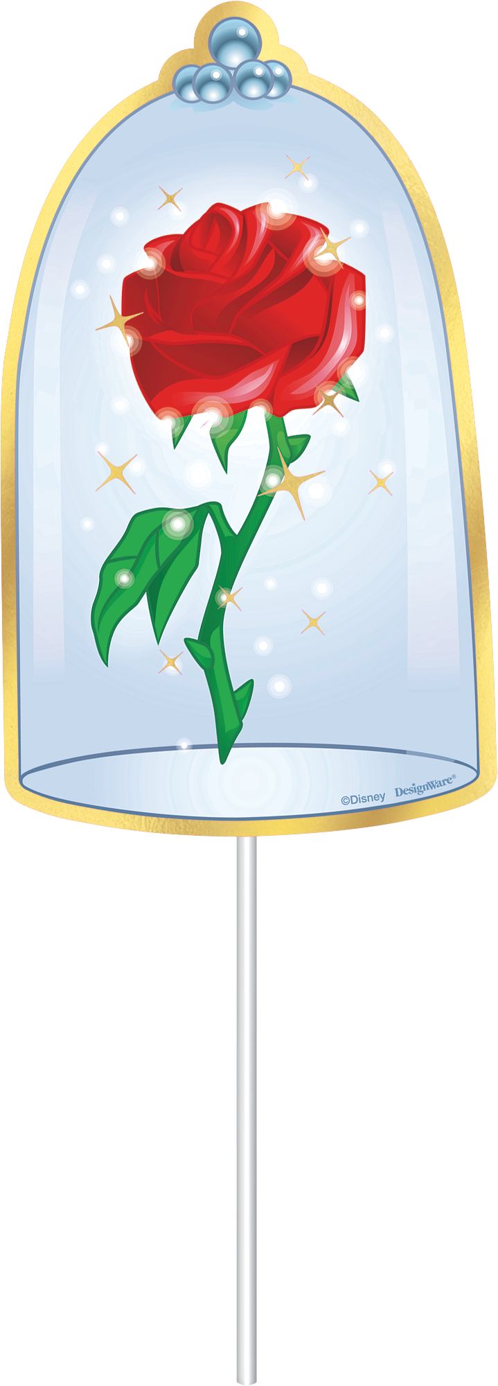 Disney Princess Once Upon A Time Photo Booth Sign Props, Multi-Coloured, 12-in, 13-pk, for Birthday Party Front_Flat