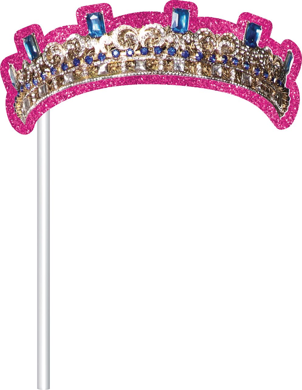 Disney Descendants "Celebrate" Plastic Fringe Scene Setter Background Decoration with Photo Booth Props, Purple, 36-in, 20-pk, for Birthday Party Front_Flat