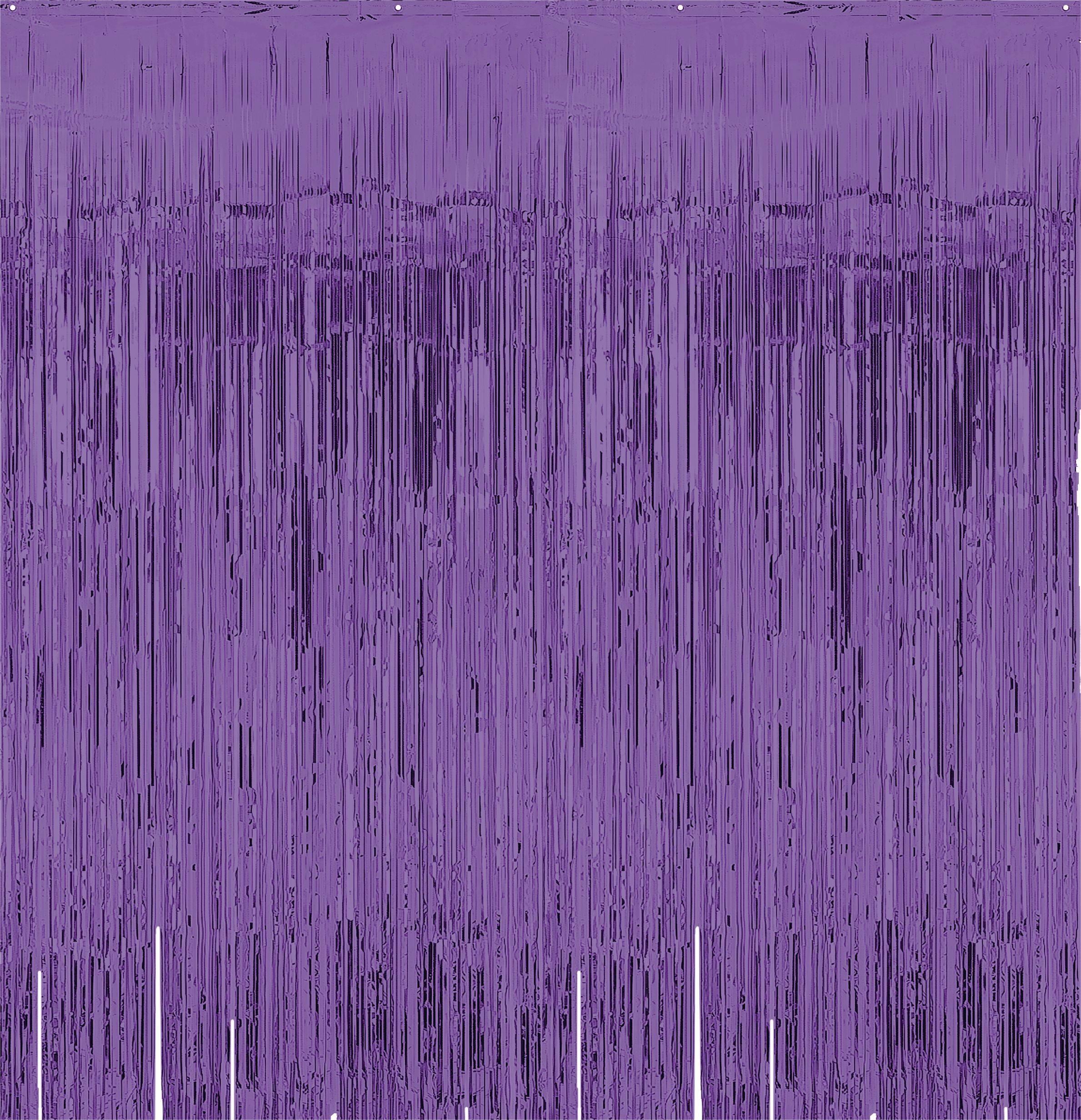 Disney Descendants "Celebrate" Plastic Fringe Scene Setter Background Decoration with Photo Booth Props, Purple, 36-in, 20-pk, for Birthday Party Front_Flat