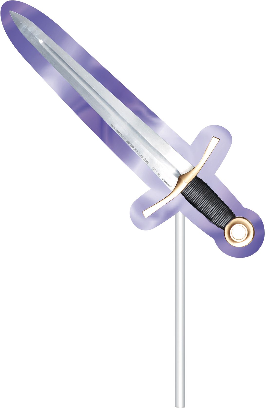 Disney Descendants "Celebrate" Plastic Fringe Scene Setter Background Decoration with Photo Booth Props, Purple, 36-in, 20-pk, for Birthday Party Front_Flat