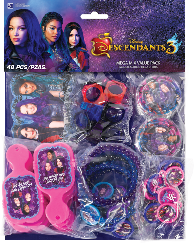 Disney Descendants 3 Birthday Party Favour Pack, 48-pc, Ages 3+ | Party ...