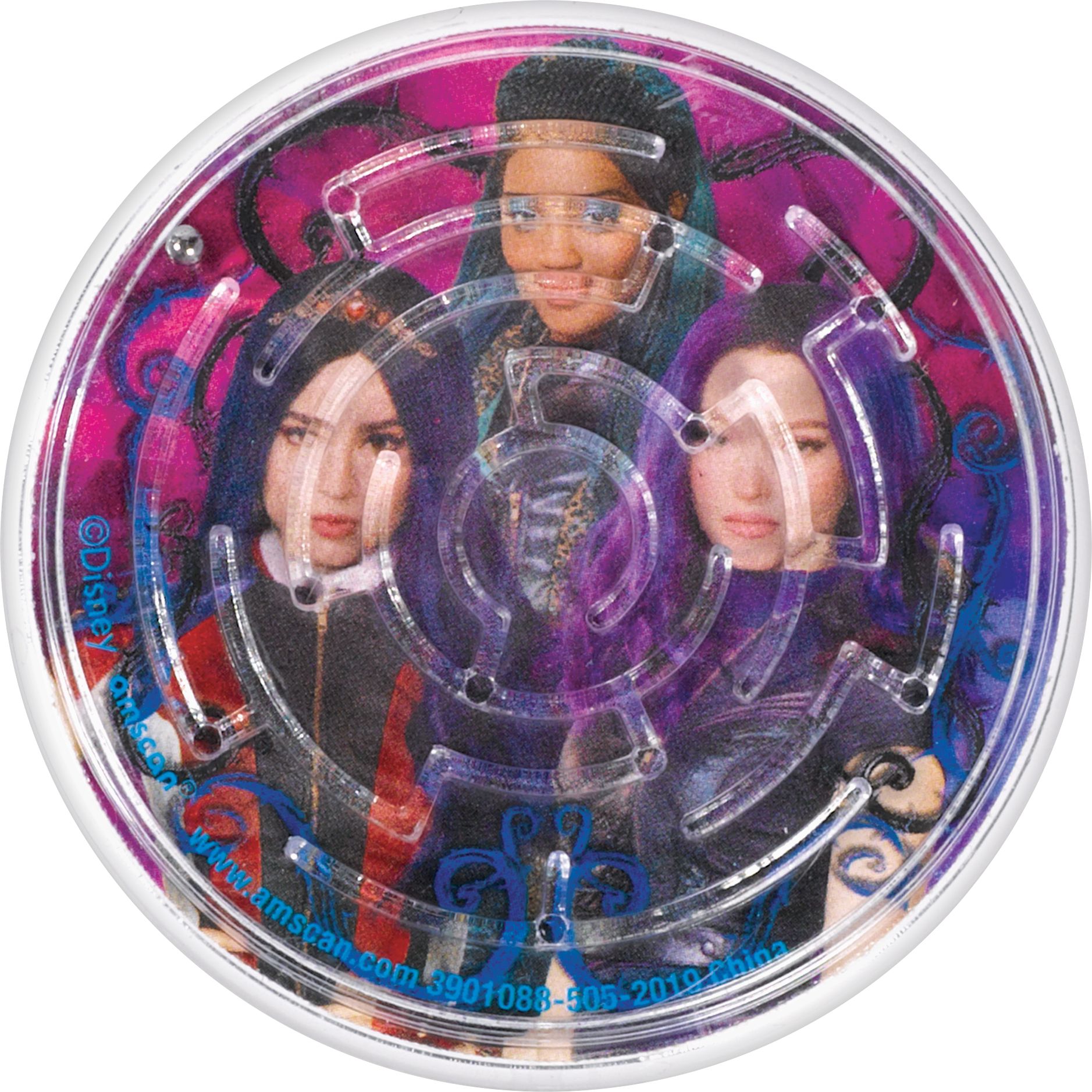 Disney Descendants Evie/Mal/Uma Mega Mix Party Favour Pack, Purple/Pink, 48-pk, for Birthday/Party Favour Overhead_Flat