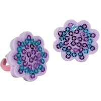 Llama Fun Sequin Rings for Birthday Party Favours, Purple, 8-pk Composite_or_Mixed