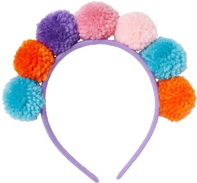 Llama Fun Pom-Pom Headband for Birthday Party/Dress Up Front_Flat