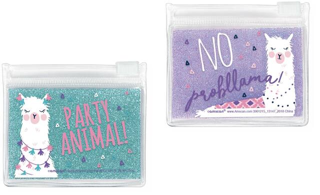 Mini porte-monnaie Lama amusant, paq. 8 Front_Flat