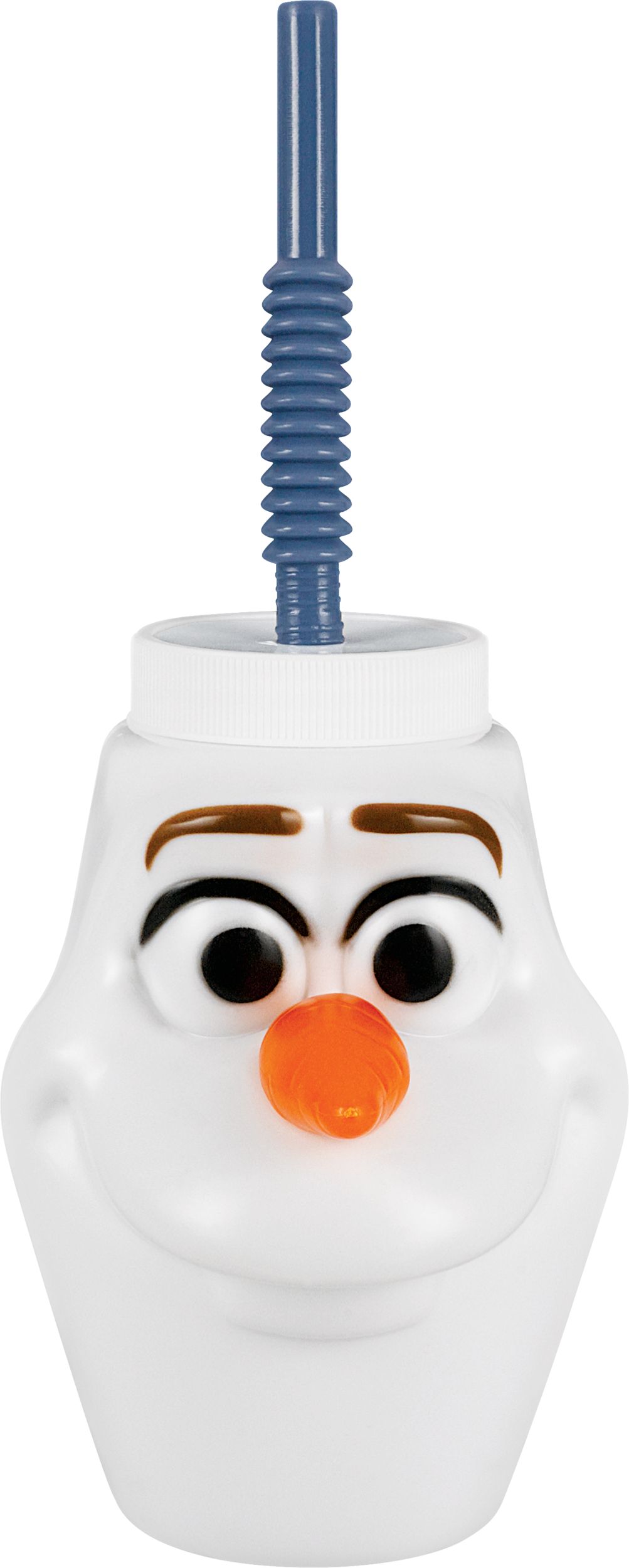 Gobelet avec paille, Olaf de La Reine des neiges 2 pour fête d'anniversaire/usage quotidien Front_Elevated