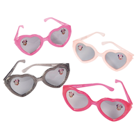 Lunettes de soleil à paillettes en forme de coeur, Disney Minnie Mouse, rose/noir, taille unique, paq. 8, accessoires à porter pour les anniversaires Composite_or_Mixed