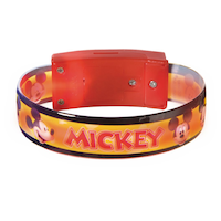 Disney Mickey Mouse Light-Up Bracelets, Red, One Size, 4-pk, Wearable Favours  for Birthdays Front_Elevated