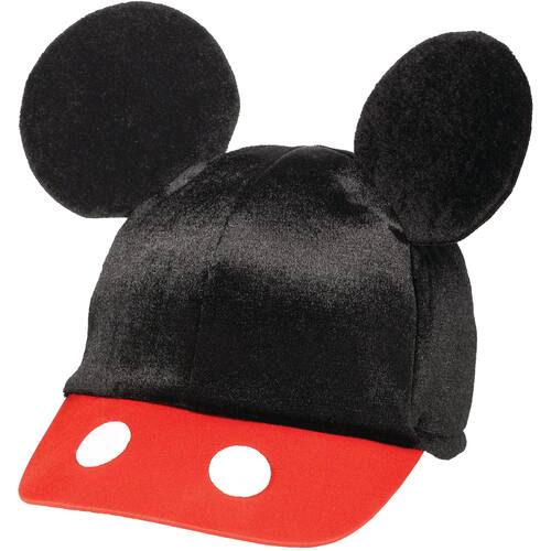 Disney Mickey Mouse Baseball Hat with Ears, Red/Black, One Size, Wearable Costume Accessory for Halloween