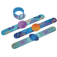 Birthday Baller Slap Bracelets for Birthday Party Favours, 4-pk Overhead_Plunge
