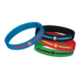 Bracelets Disney Marvel Avengers, bleu/noir/rouge/vert, taille unique, paq. 4, cadeaux-surprises à porter pour les anniversaires Composite_or_Mixed