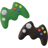 Level Up Game Controller Pencil Erasers, Green/Black, 8-pk, for Arts & Crafts/Birthday Favour Overhead_Flat