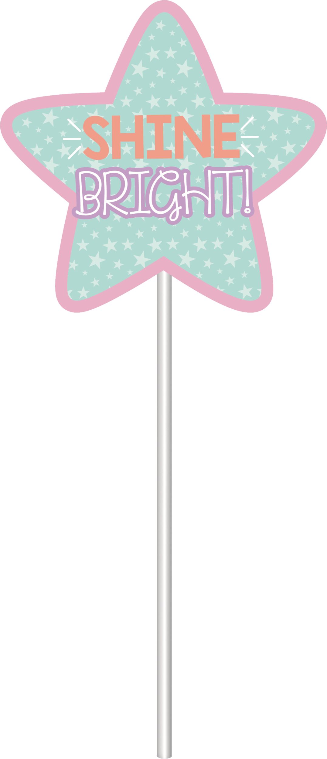 Unicorn Party Photo Prop Kit Birthday Decorations, 13-pc Front_Flat