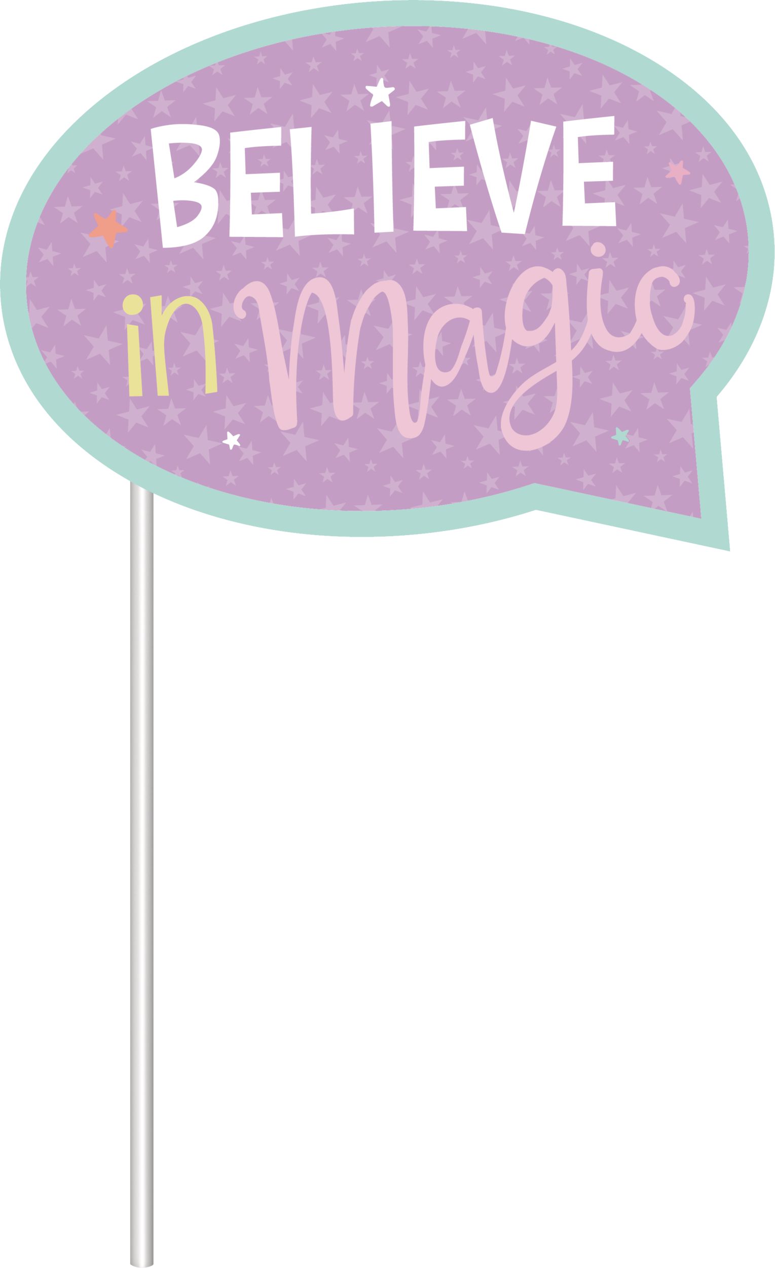 Unicorn Party Photo Prop Kit Birthday Decorations, 13-pc Front_Flat