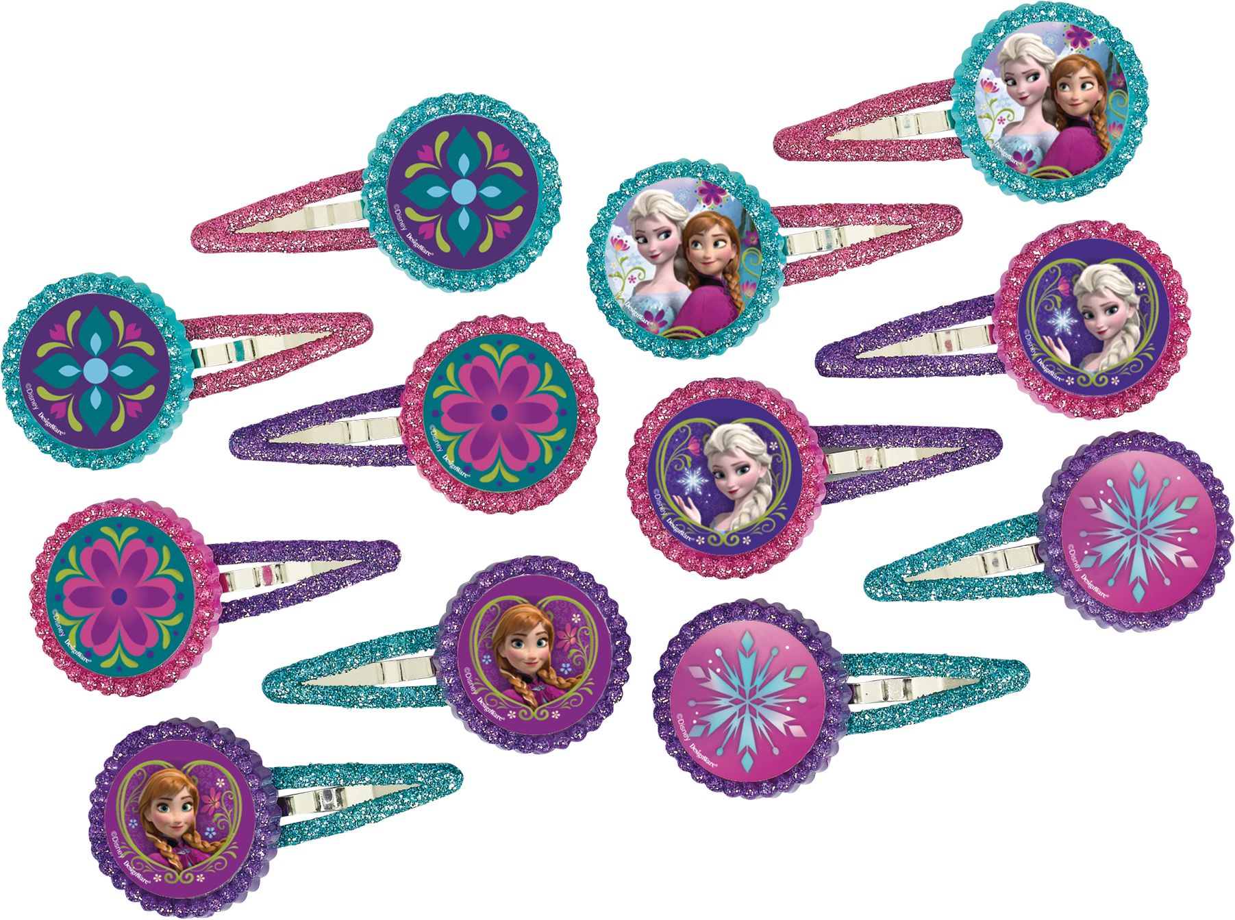 Frozen Hair Clips, 12-pk Composite_or_Mixed