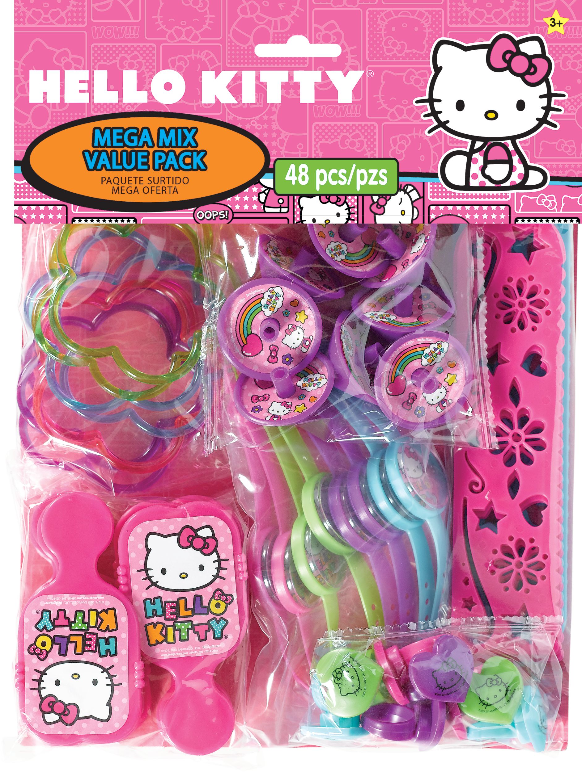 Rainbow Hello Kitty Favour Pack, 48-pc Front_Flat