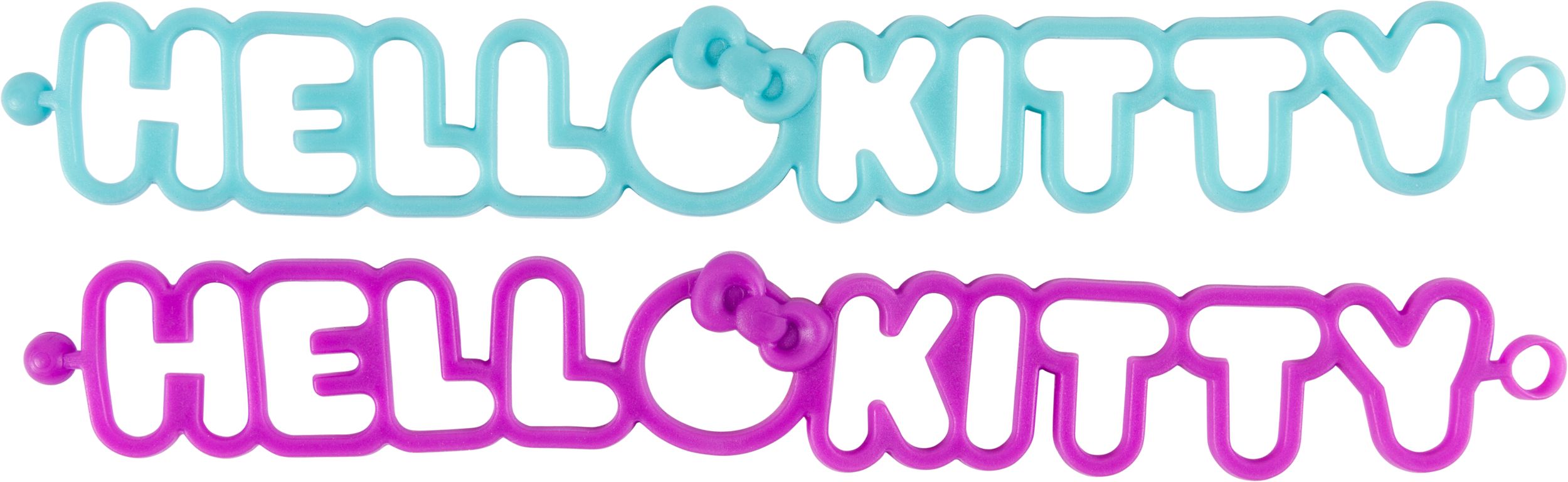 Bracelets en caoutchouc Hello Kitty arc-en-ciel Overhead_Flat