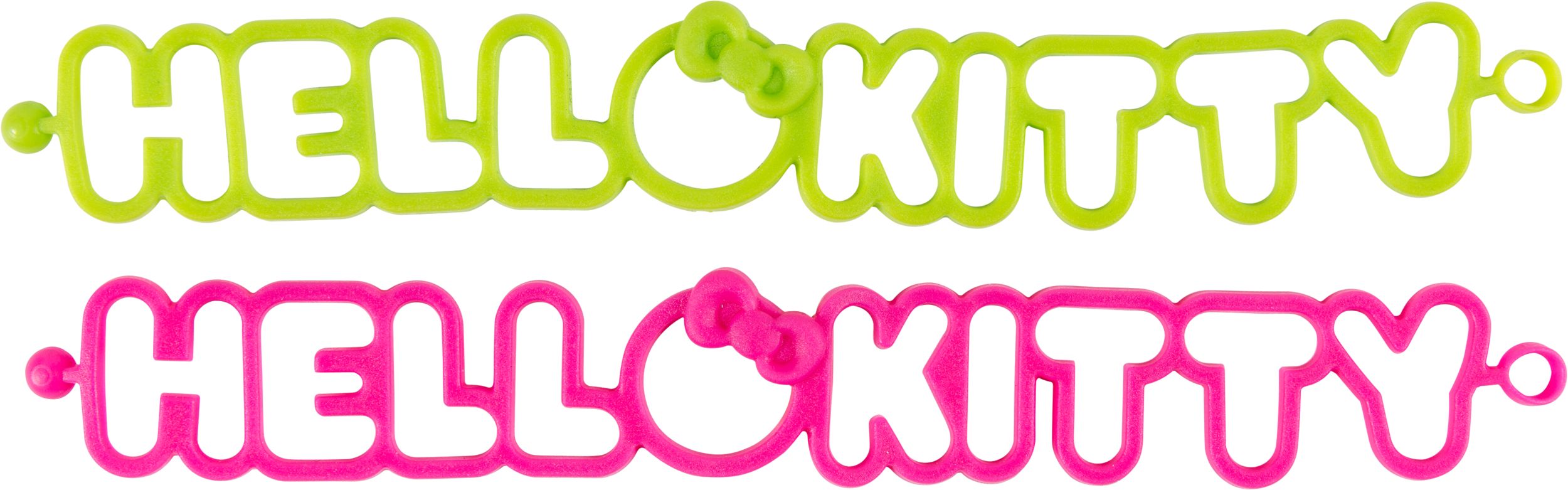Bracelets en caoutchouc Hello Kitty arc-en-ciel Overhead_Flat