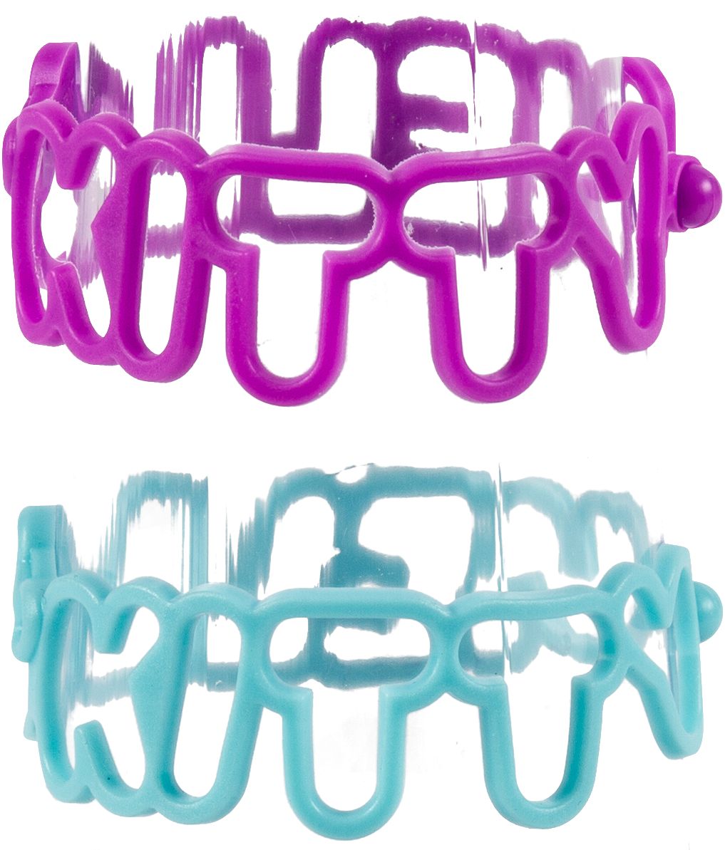 Bracelets en caoutchouc Hello Kitty arc-en-ciel Front_Flat