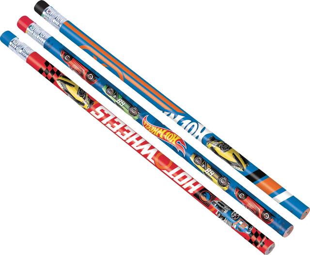 Hot Wheels Pencils for Birthday Party Favours, 12-pk Overhead_Flat