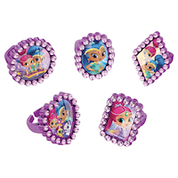 Shimmer & Shine Rings for Birthday Party Favours, 18-pk Composite_or_Mixed