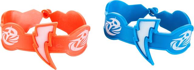 Power Rangers Ninja Steel Wristbands for Birthday Party Favours, 6-pk, Ages 3+ Front_Elevated