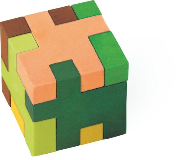 Pixelated Puzzle Erasers for Birthday Party Favours, 12-pk Overhead_Plunge