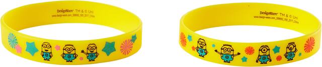 Minions Despicable Me Rubber Wristbands for Birthday Party Favours/Pinatas, 6-pk, Ages 3+ Front_Elevated