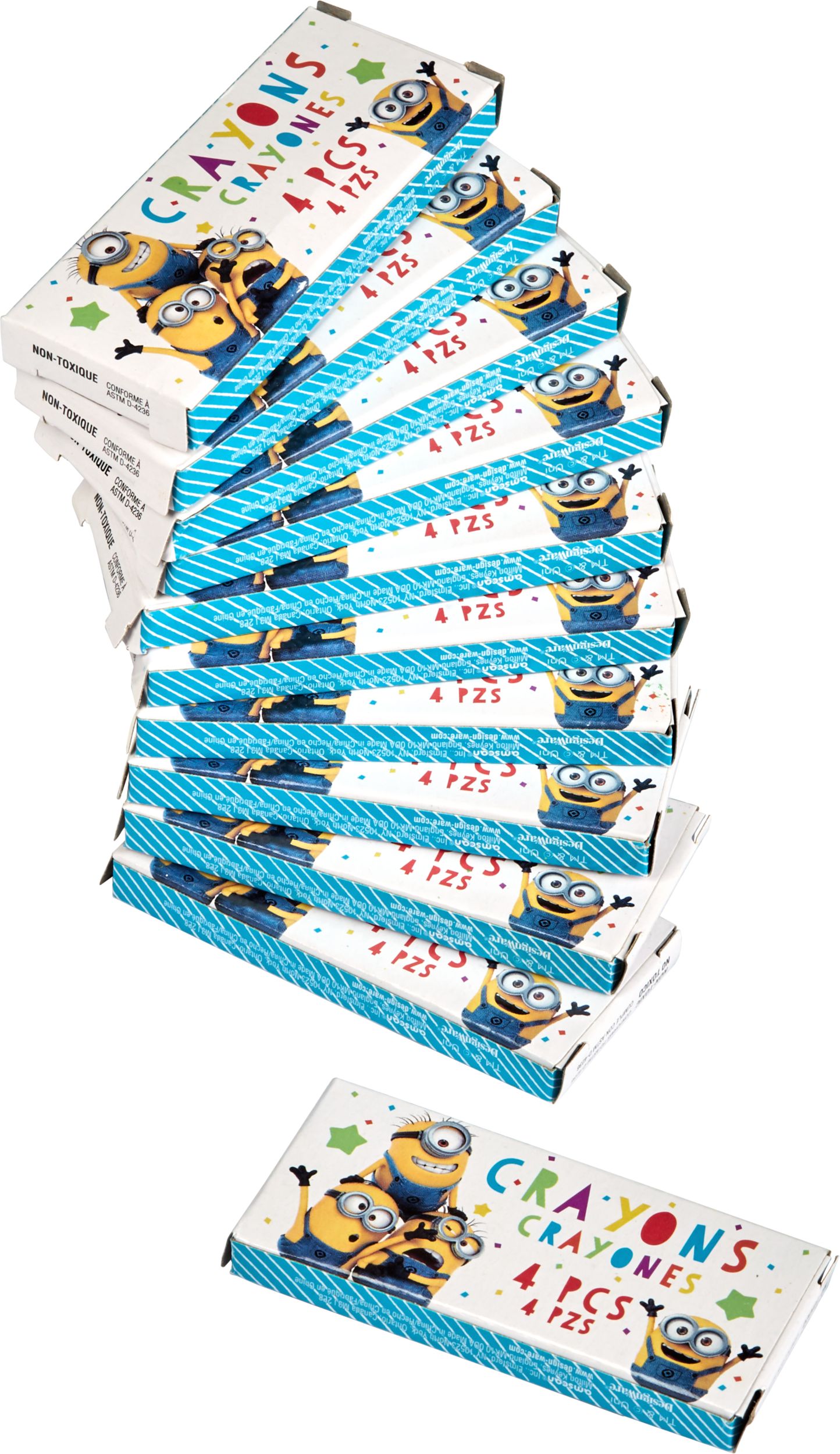Minions Crayon Boxes for Birthday Party Favours, 12-pk Composite_or_Mixed