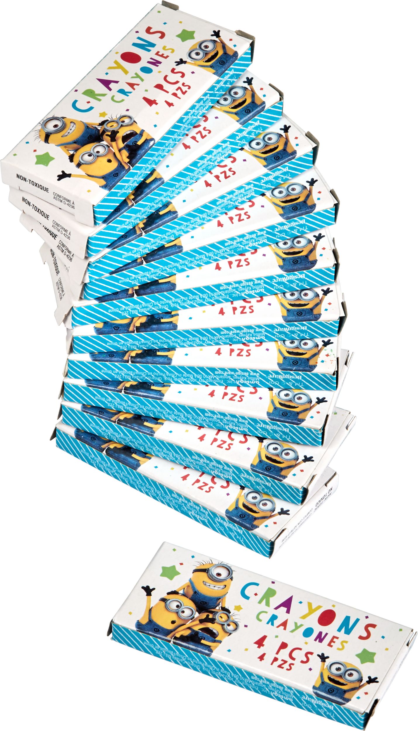 Minions Crayon Boxes for Birthday Party Favours, 12-pk Composite_or_Mixed