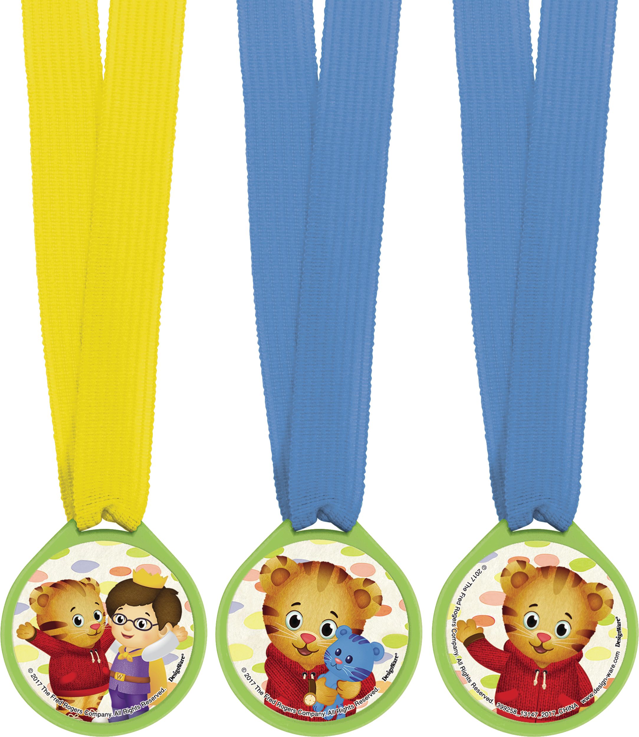 Daniel Tiger's Neighborhood Award Medals, 12-pk Front_Flat