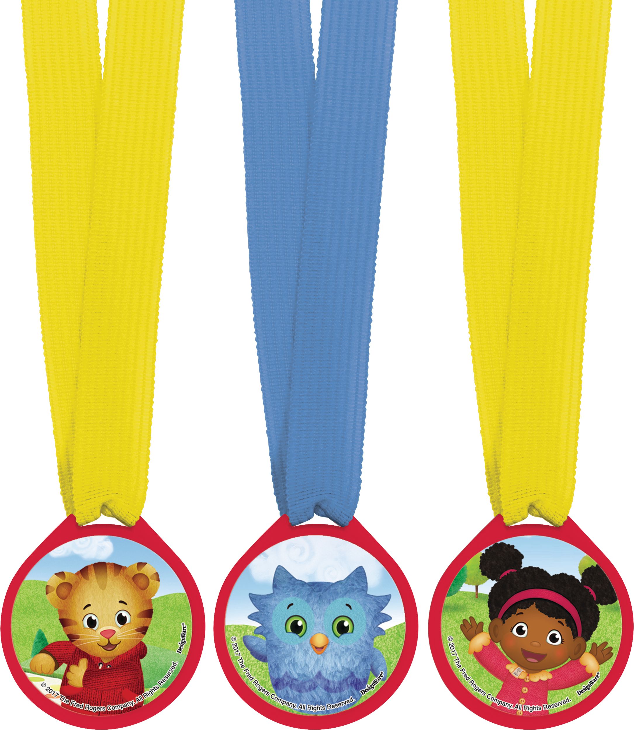 Daniel Tiger's Neighborhood Award Medals, 12-pk Front_Flat
