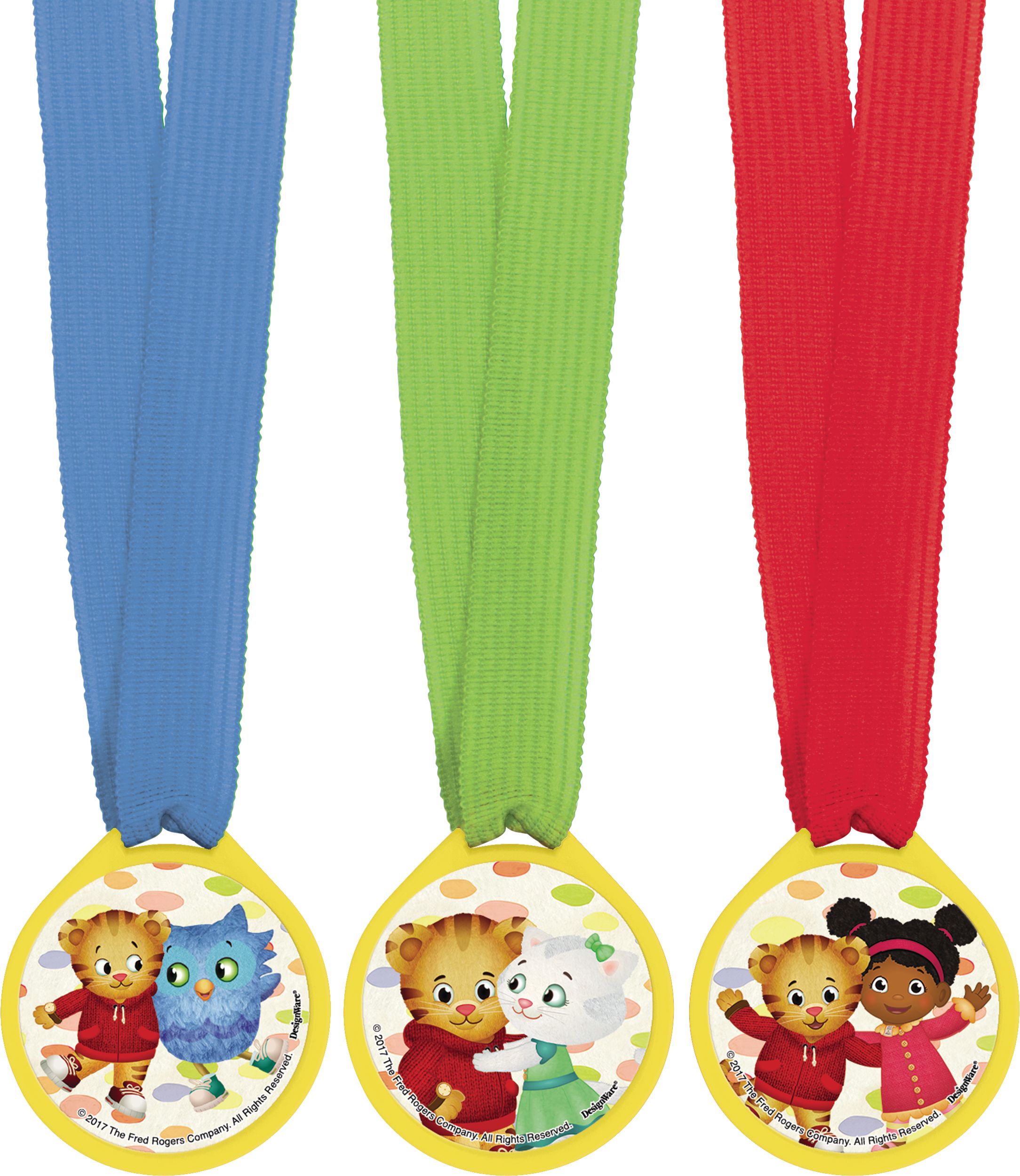 Daniel Tiger's Neighborhood Award Medals, 12-pk Front_Flat