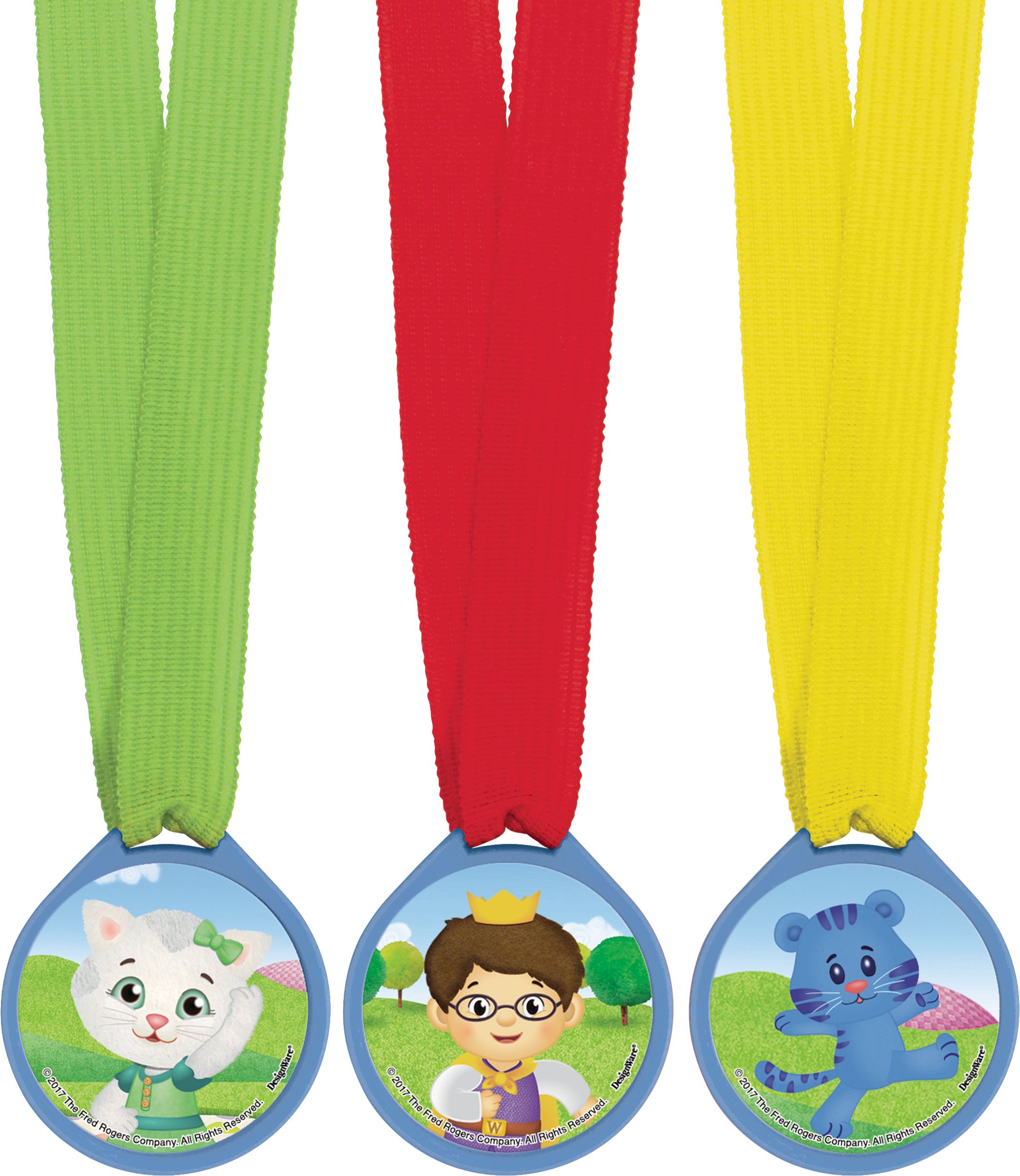 Daniel Tiger's Neighborhood Award Medals, 12-pk Front_Flat