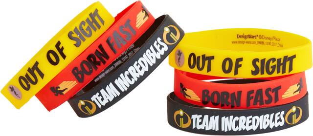 Disney Incredibles 2 Wristbands for Birthday Party Favours, 6-pc Composite_or_Mixed