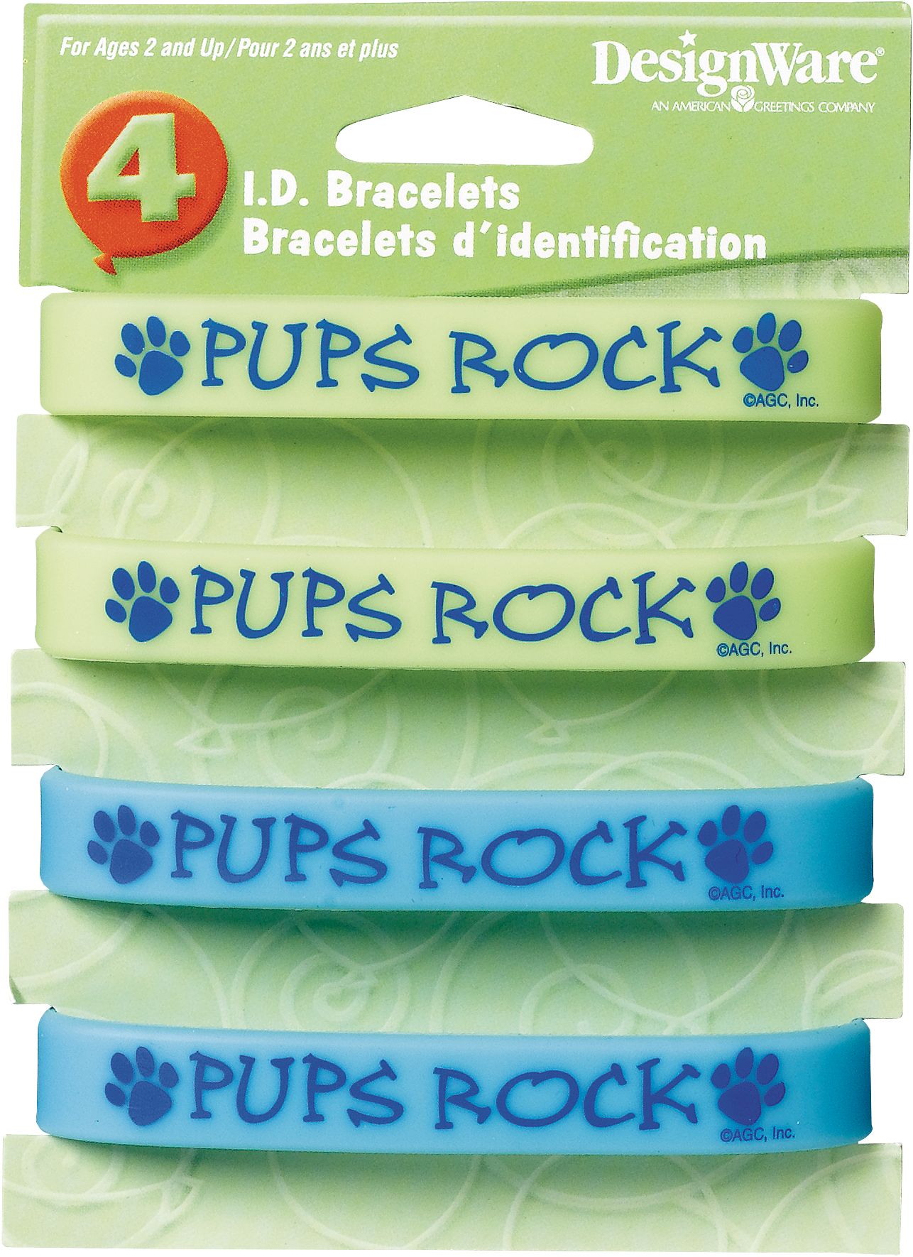 Bracelets Chiots festifs, paq. 4 Front_Flat