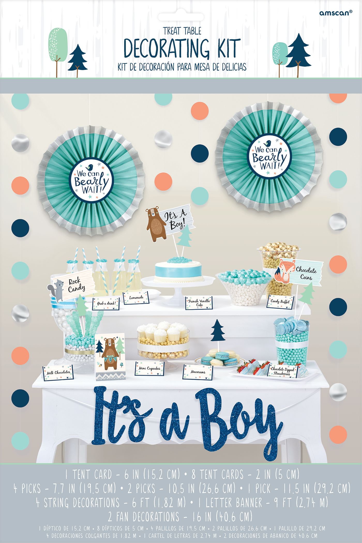 Can Bearly Wait Baby Shower Treat Table Decorating Kit, 23-pcs Front_Flat