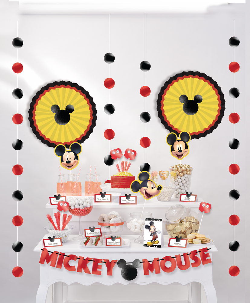 Hauts de forme imprimables de gâteau d'anniversaire de Mickey Mouse.  Centres de table de fête. Décorations de table. Accessoires photo.  Décorations Mickey Mouse DIY personnalisées -  France