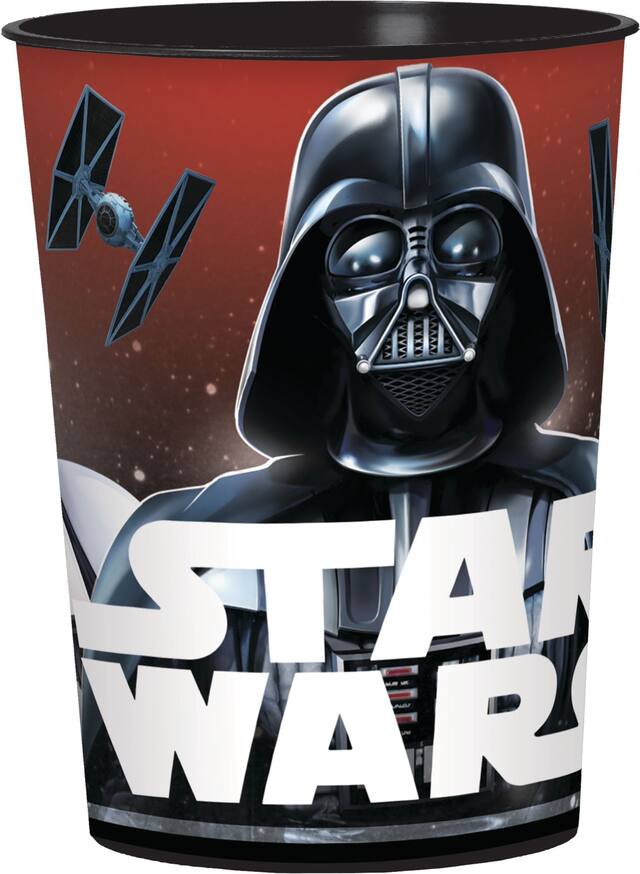 Star Wars Durable Reusable Plastic Party Favour Cup, 16-oz Front_Flat